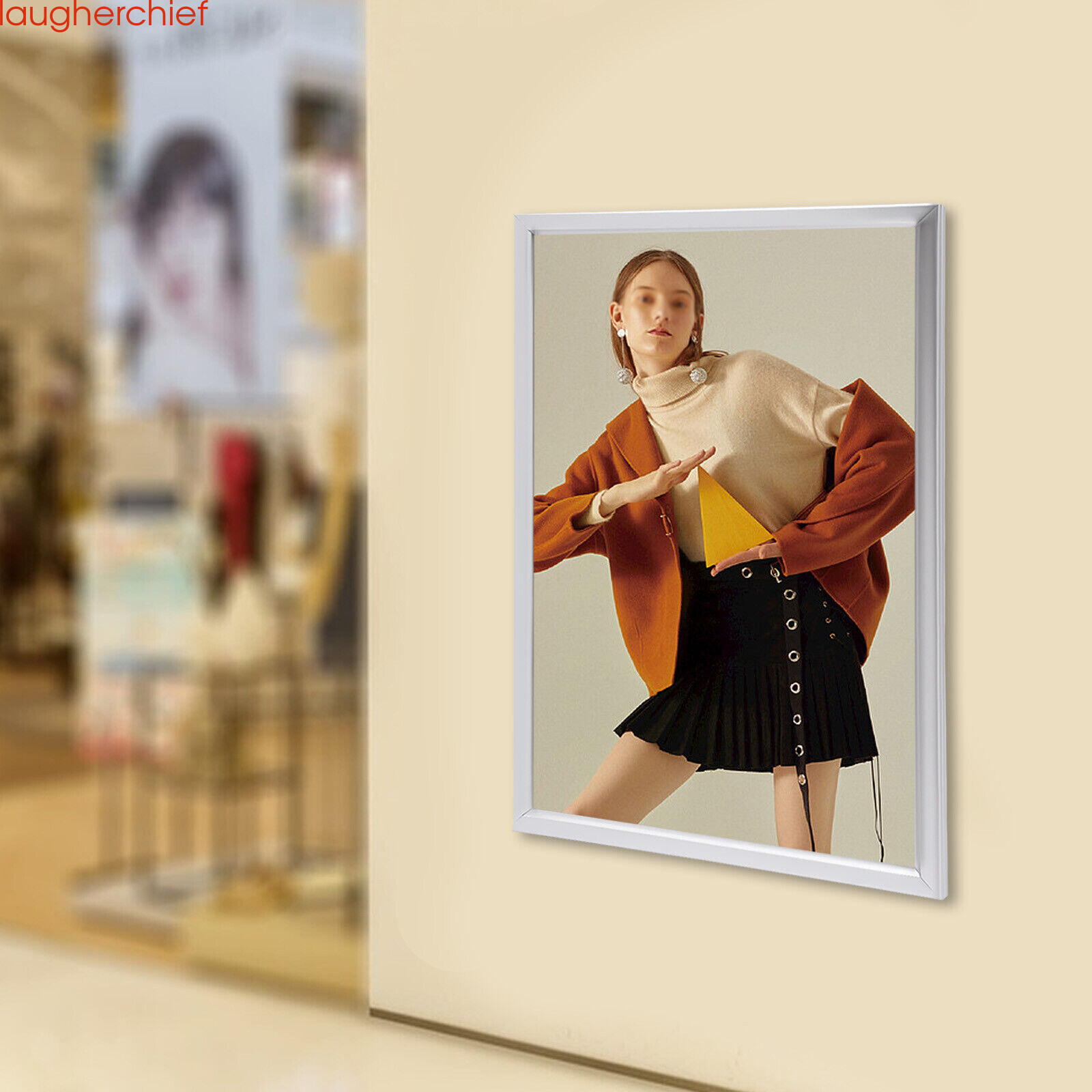 Wall Mount LED Light Box Movie Poster Display 24&Prime;x36&Prime; Advertising Frame Store US