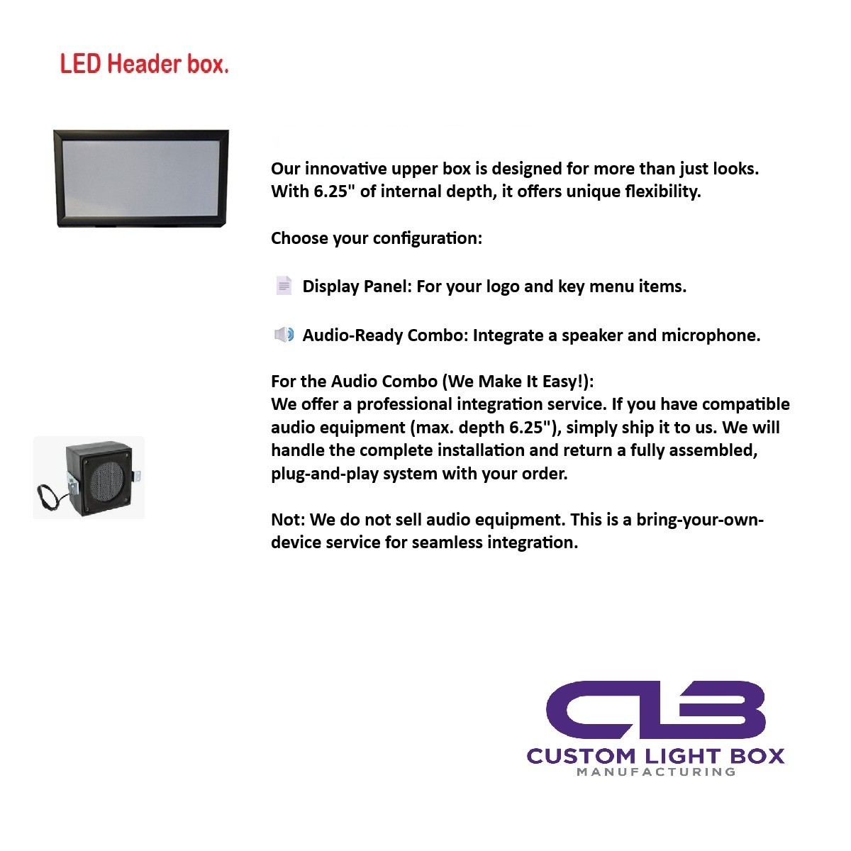 LED Menu Board & Header Box | UniLite Series Slide-N-Lock – 60 40 | HBOX-24x 12