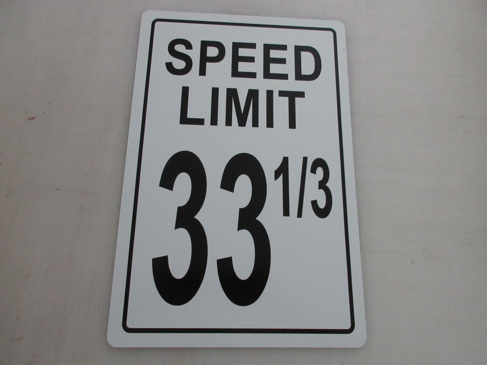 Speed Limit 33 1/3 Metal Sign for Vintage Vinyl Record Album Store Shop DJ 12×18