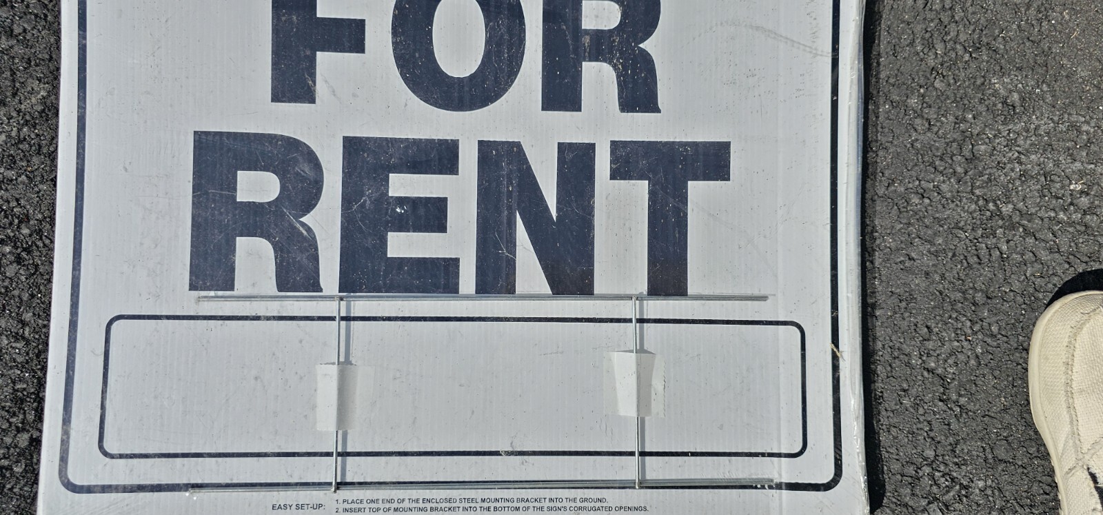 4pk For Rent Open House Sign with Frame 20&Prime; X 24&Prime; Lot Of 4 Yard Signs