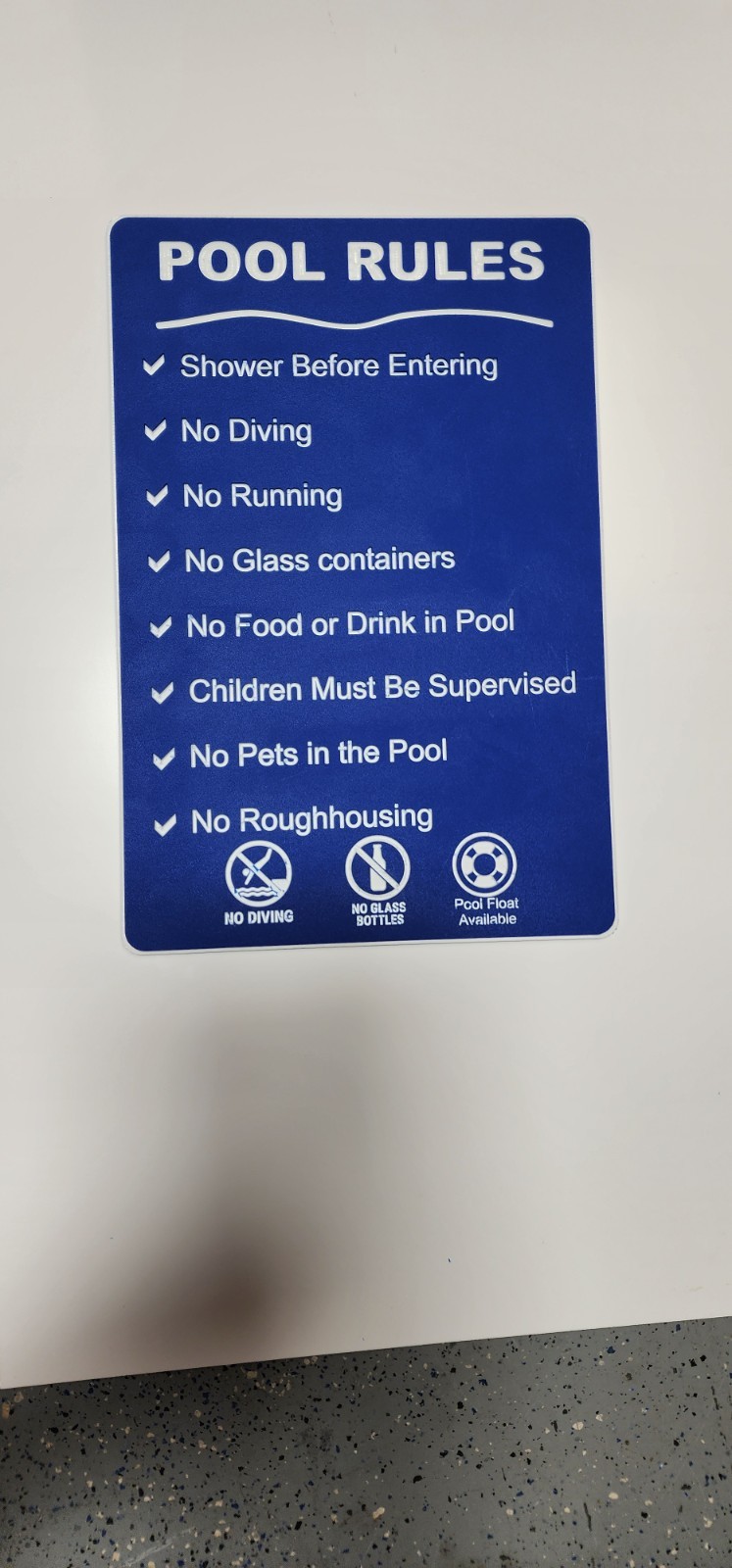 Safety Signs. Pool Safety ColorCore Hdpe, Plastic. , Condo. HOA, Resort