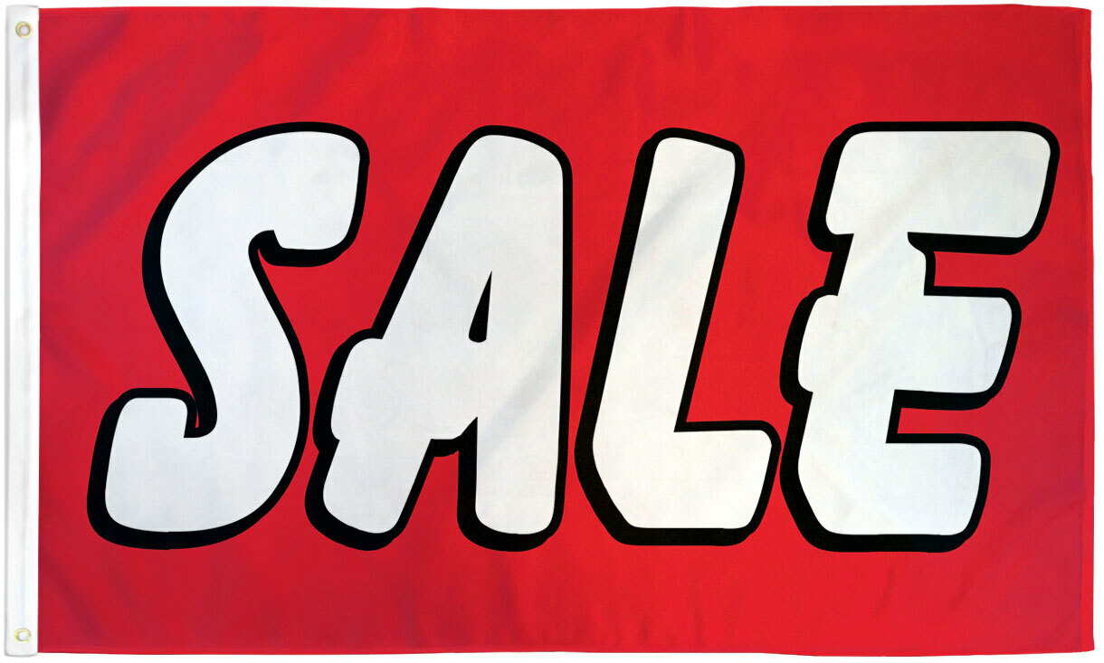 Sale Flag 3x5ft Sale Banner Bandera de Venta Advertising Sale Flag Red White
