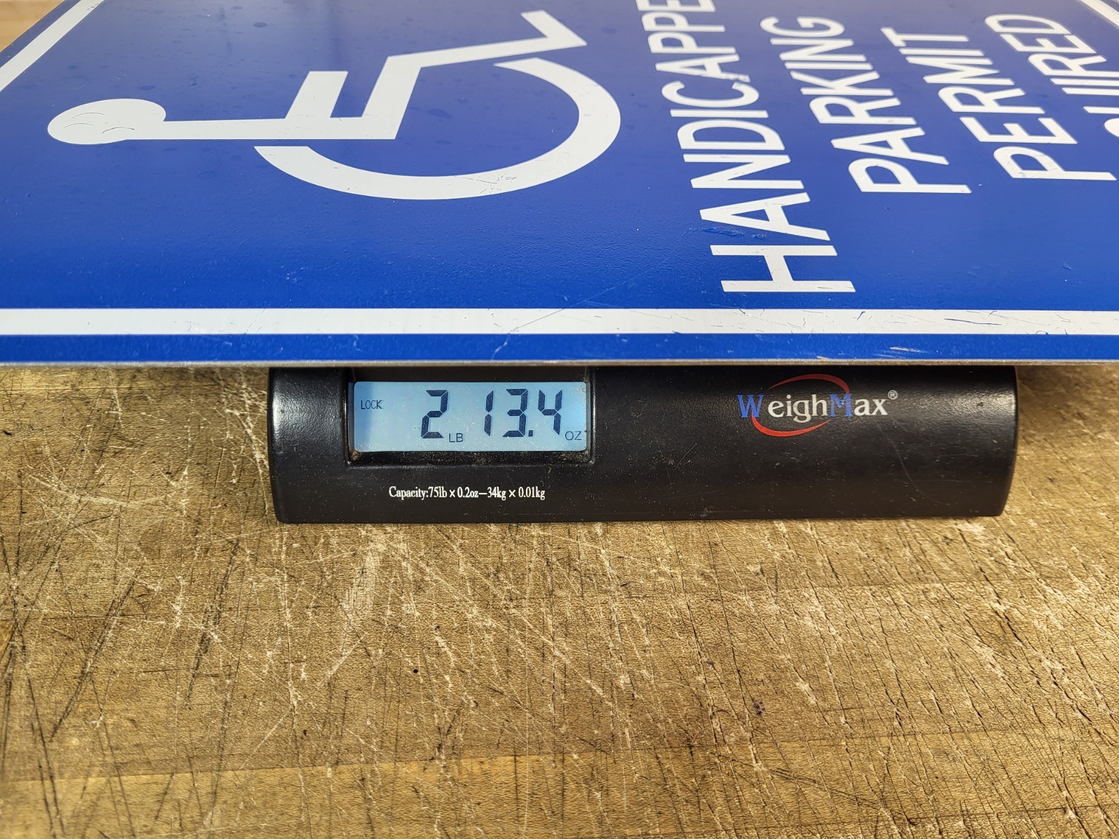 Handicapped Parking Permit Required 12&Prime;x18” Heavy Steel Sign 2 lbs 13 oz