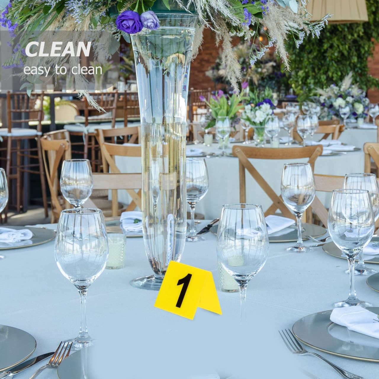 10PCS Restaurant Table Numbers,1-10 Evidence Markers Double Side Numbered Tab…