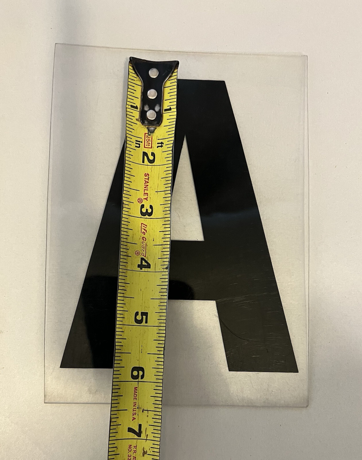 Vintage Marquee Sign Plastic 5.75&Prime; Letters Symbols Numbers 7&Prime; Overall Black Red