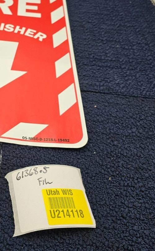Fire Extinguisher Sign With Down Arrow 18&Prime; L x 11-3/4&Prime; W- OS-MISC-D-1218-L-19492