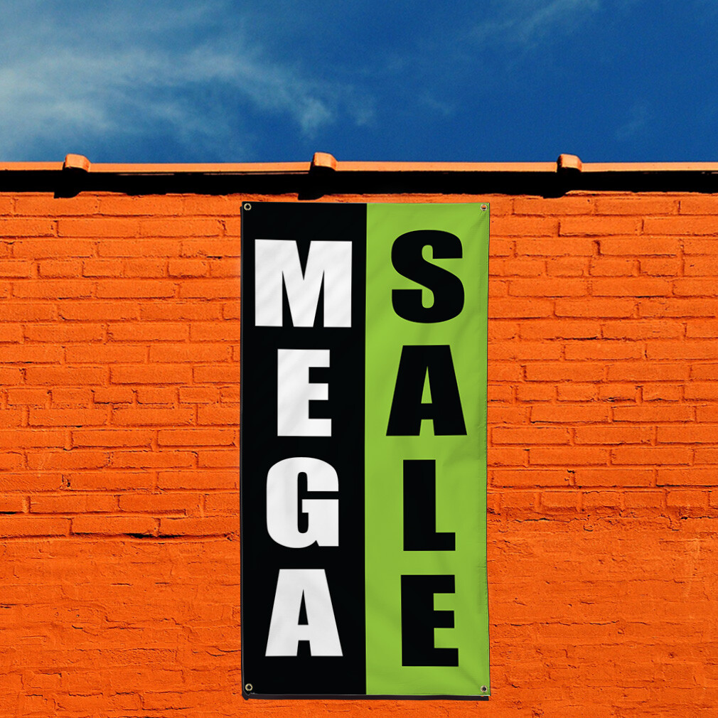 Vertical Vinyl Banner Multiple Sizes Mega Deal Promotion Business Business