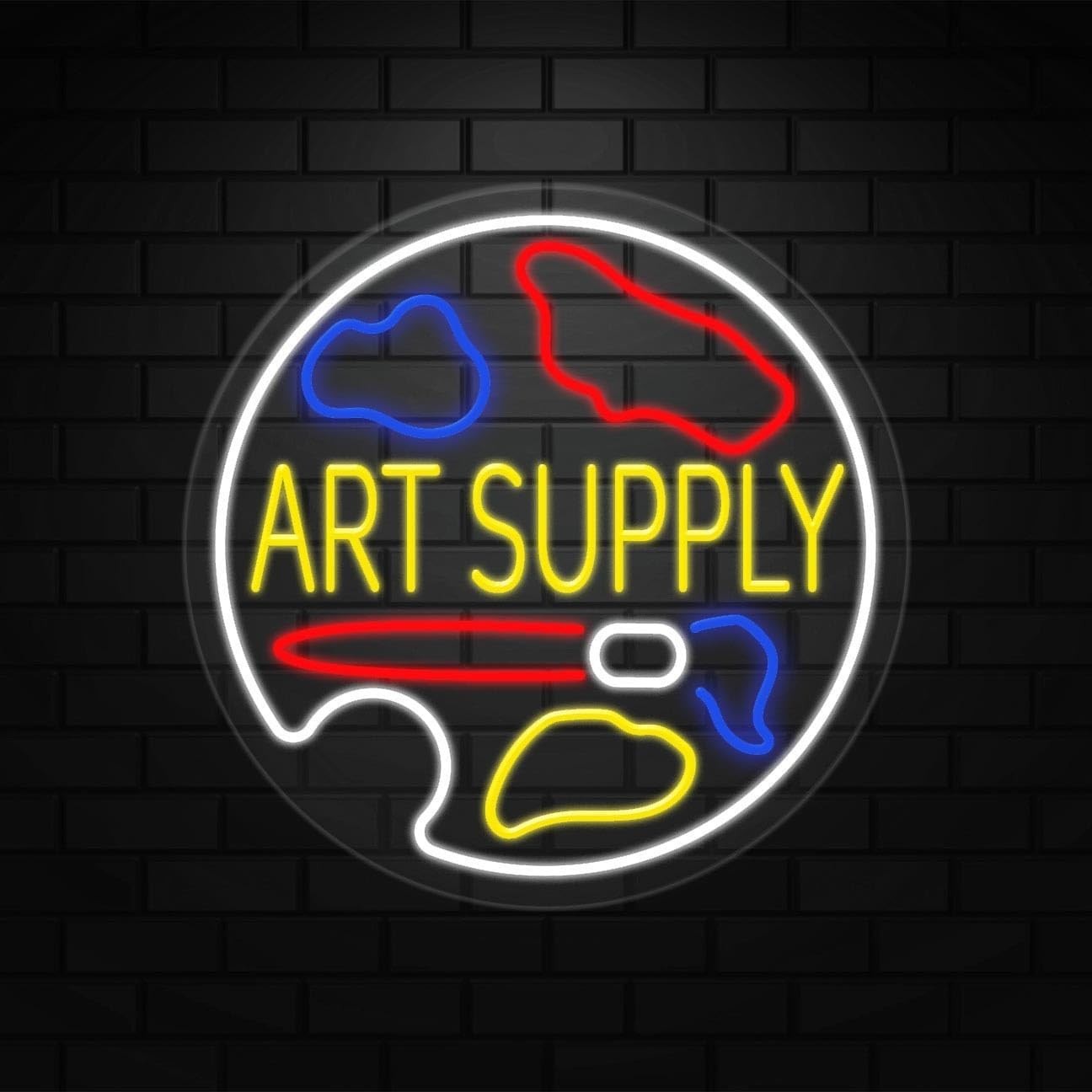 Art Supply Sign for Retail Display | LED Flex Neon | 26&Prime;W x 26&Prime;H x 1&Prime;D