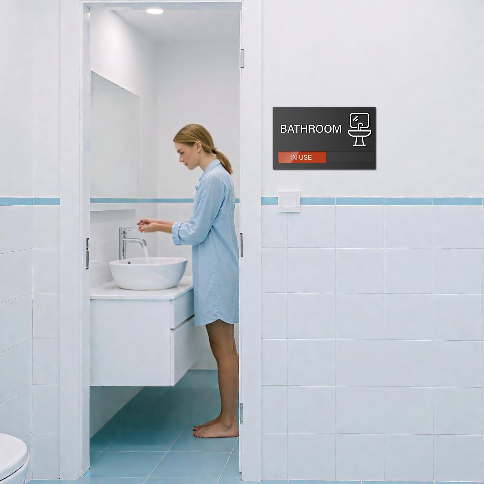 Bathroom Door Signs Available In Use Sliding Sign Do Not Disturb Vacant Occup…