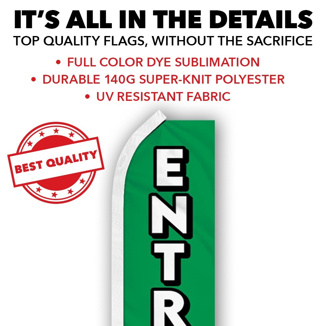 Entrance Advertising Swooper Feather Flutter Flag Event Sign