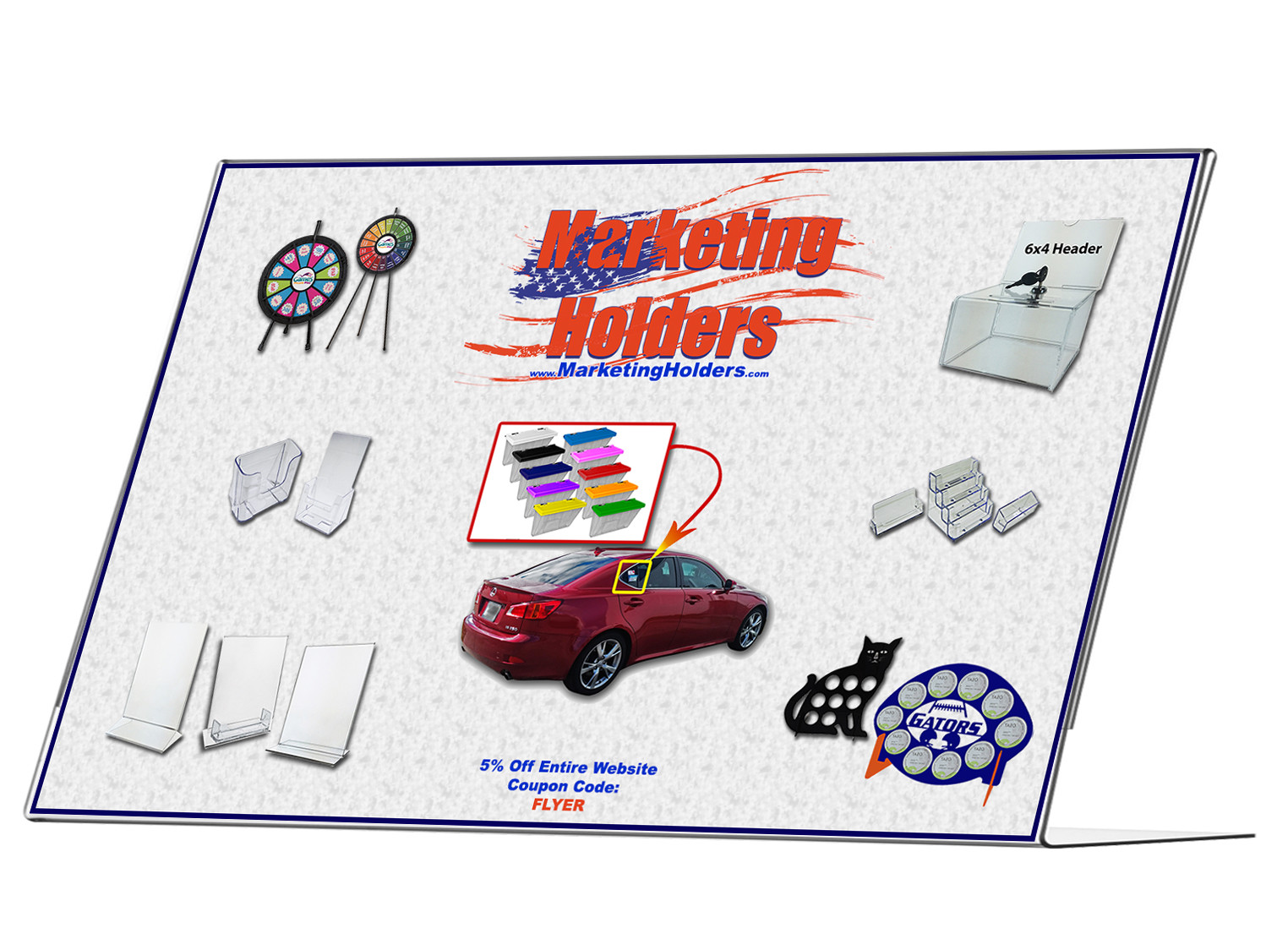 Counter Tabletop Business Advertisment Sign Menu Product Photo Display Frame