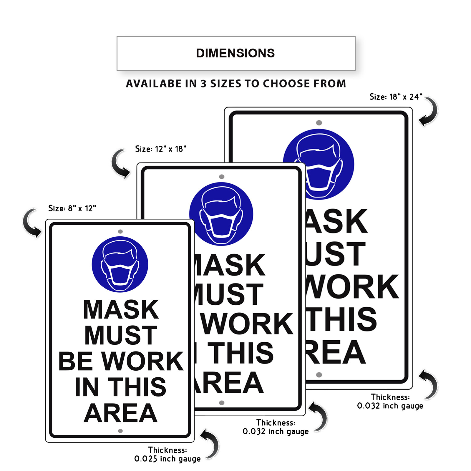 Must Be Cover Face Work In This Area Novelty Aluminum Metal Sign