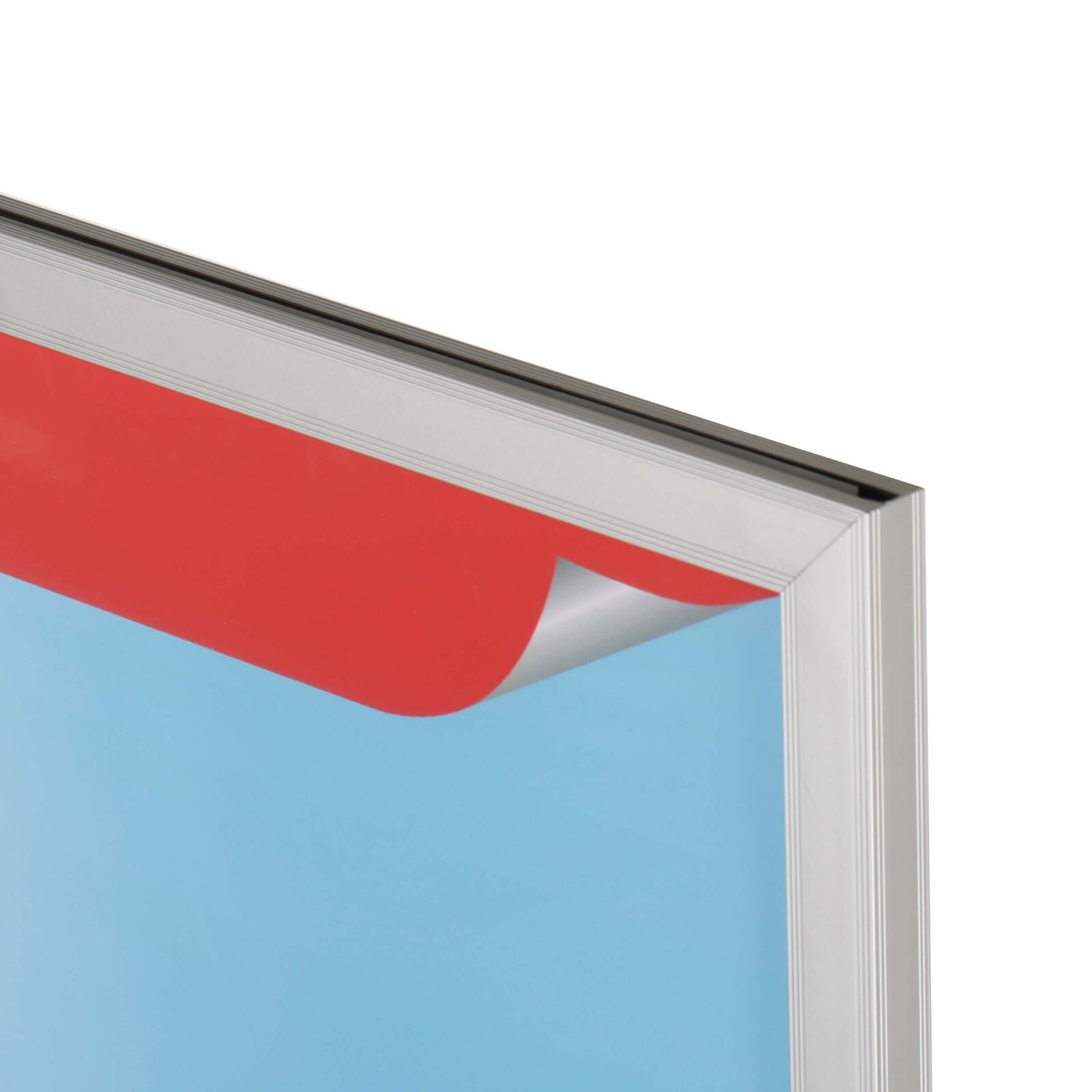 Metal Eco Info Board, Aluminum Silver 22&Prime;x28&Prime; Double Sided Sign Holder