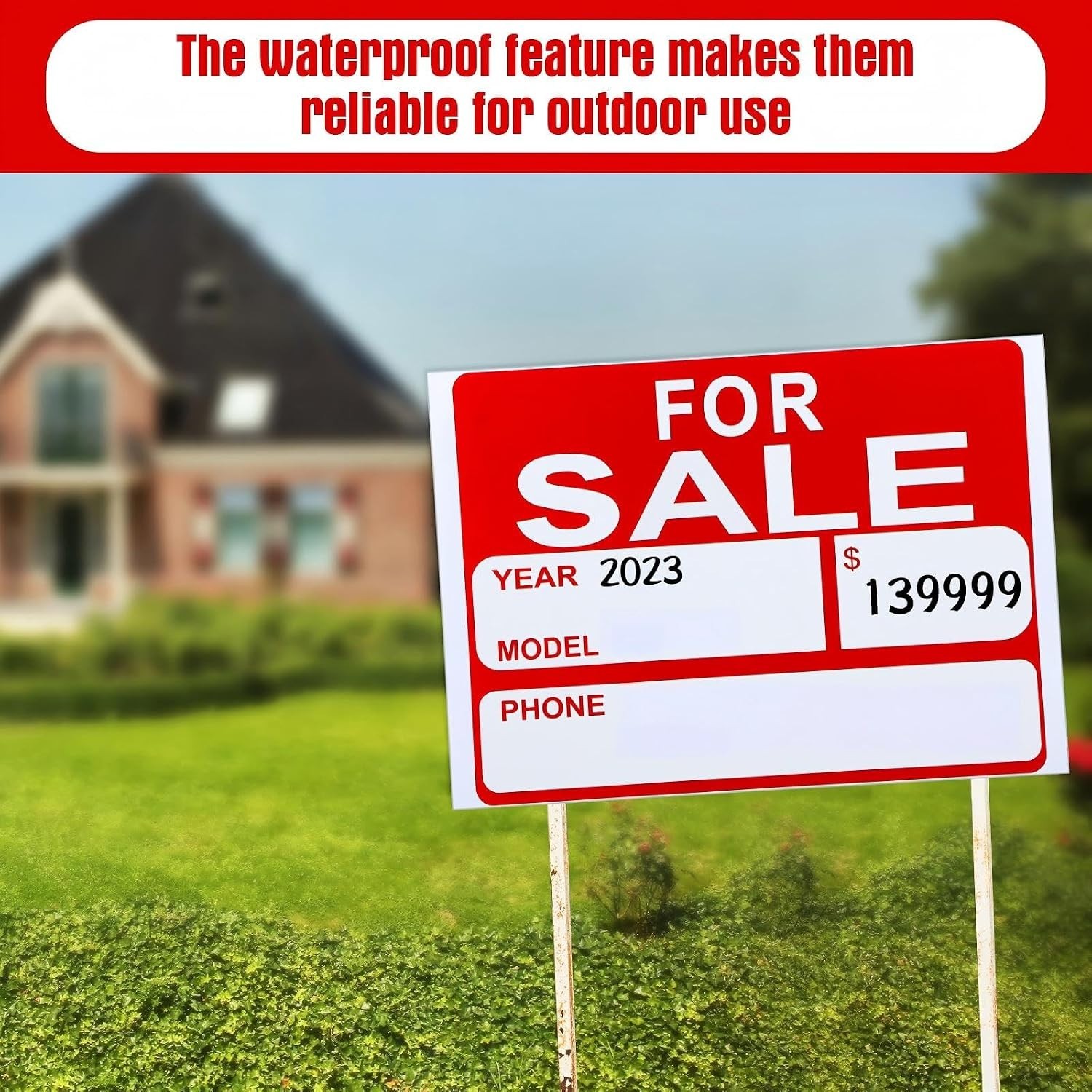 25 9×12 Inch &lsquo;For Sale&rsquo; Signs – Waterproof and Effective Advertising