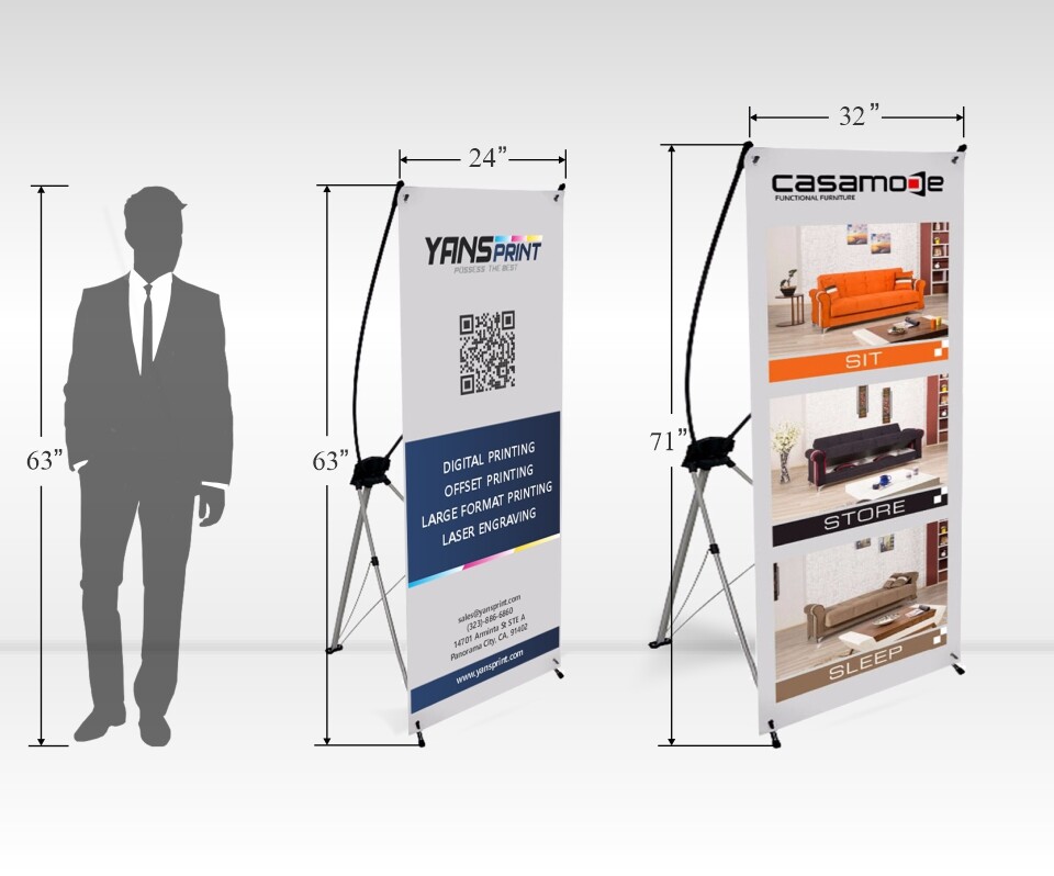 X Banner Stand & Signs Customize Banner for Trade Show and Display