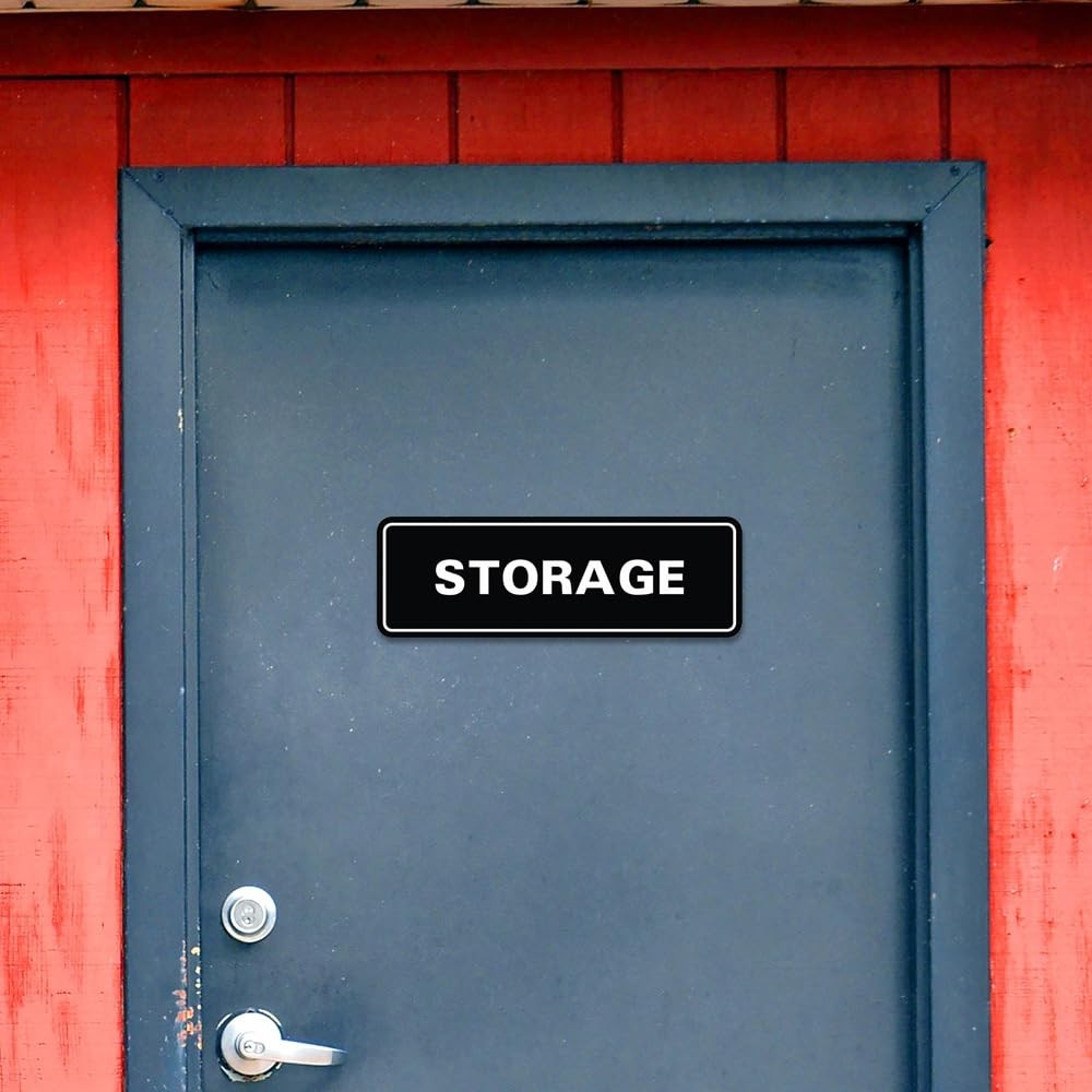 1 PCS Medium Standard Storage Door/Wall Sign Black Business Office Home Marker