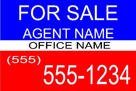 10 pack 18&Prime;x24&Prime; FULL COLOR/ SINGLE sided/plastic REAL ESTATE & YARD SIGNS