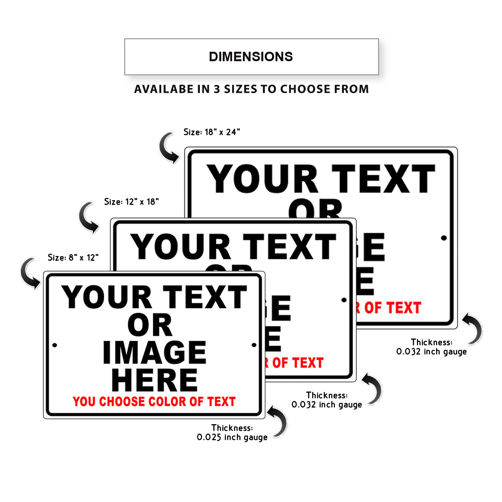 Personalized Your Own Choice Words And Image Custom Designs Aluminum Metal Sign