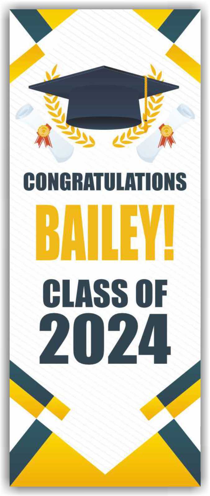 CLASS OF 2024 Advertising Banner Vinyl Mesh Sign School University Graduate