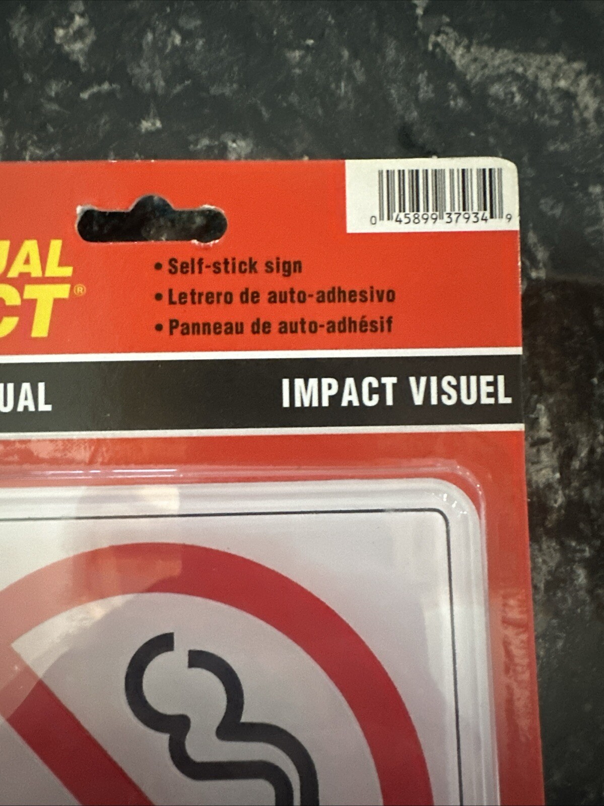 5” X 7” No Smoking Sign Visual Impact Self Stick
