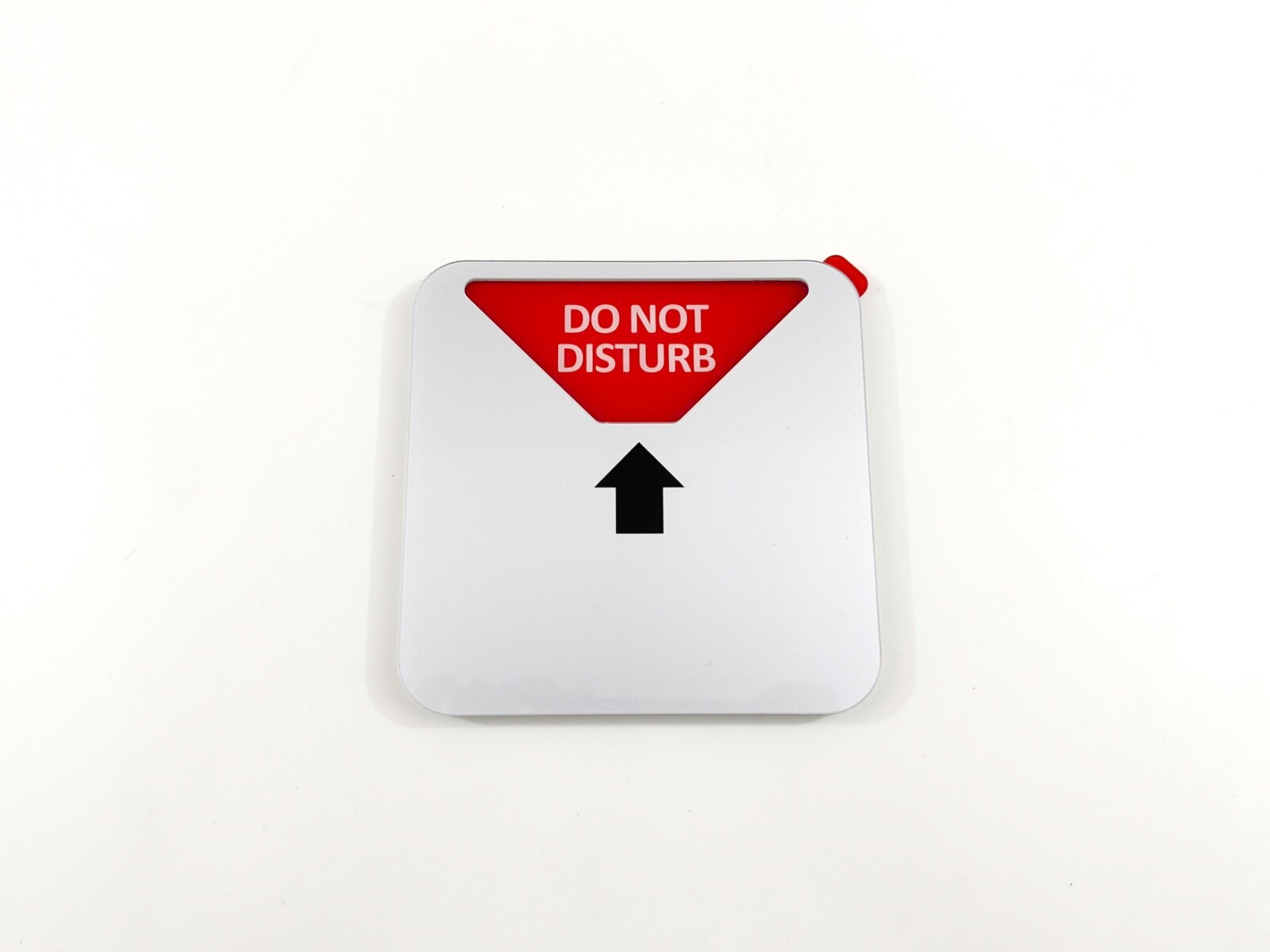 Kichwit Privacy Sign, 4 Messages, Square Shaped, 4.9 Inch, Silver