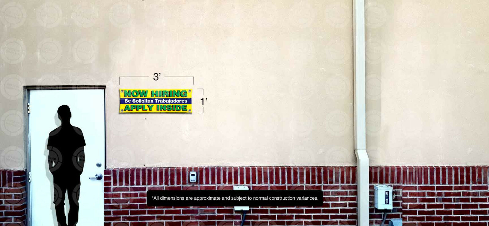 NOW HIRING Trabajadores Banner Now Open Jobs Poster Business Display Employment