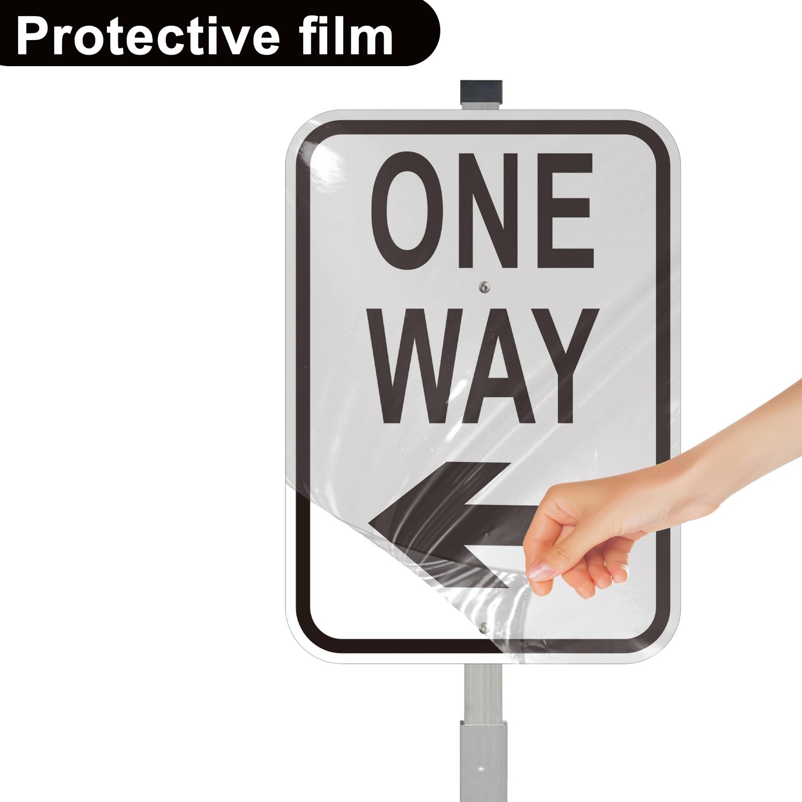 2Pack One Way Removable Arrow Signs with 36 Inch Metal Stake, 14×10 Inch Slow…
