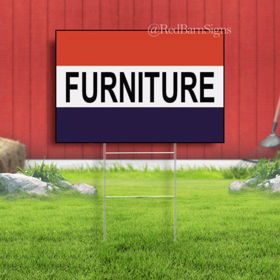 FURNITURE Business Advertising Sign Yard Sign Store Antique