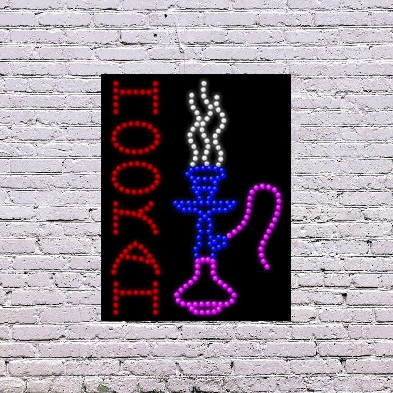 LED Hookah Sign | Light Up Sign | 26&Prime;H x 20&Prime;W x 2&Prime;D