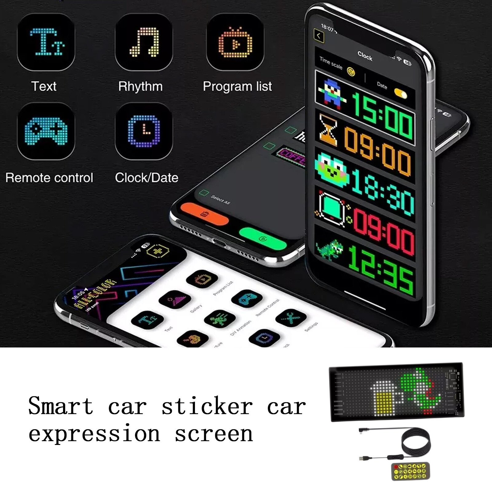 Display IP65 Car LED Sign LED Matrix Pixel Panel DIY Programmable Flexible LED