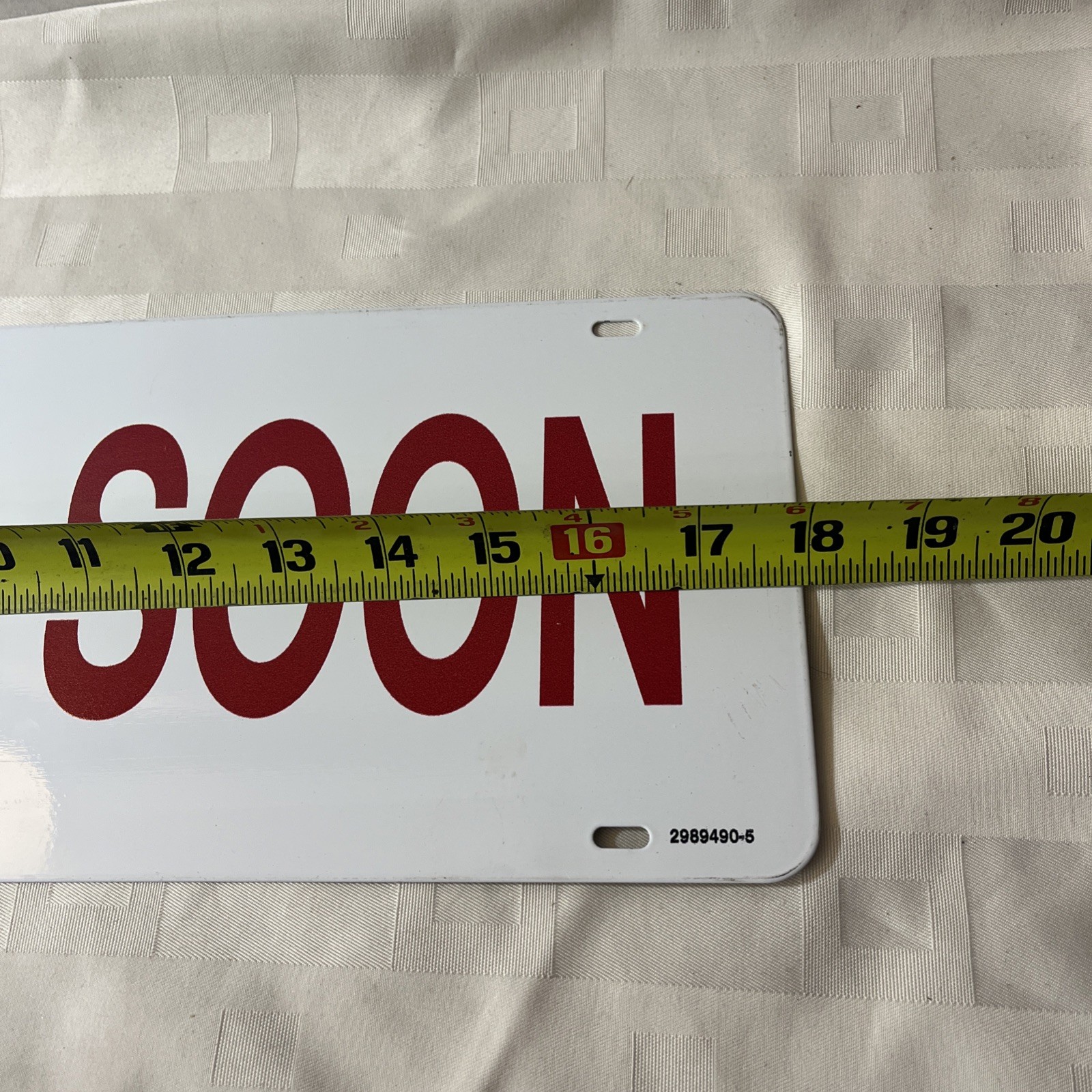 Double Sided Real Estate Metal Sign 18” X 6” Coming Soon Nice Shape