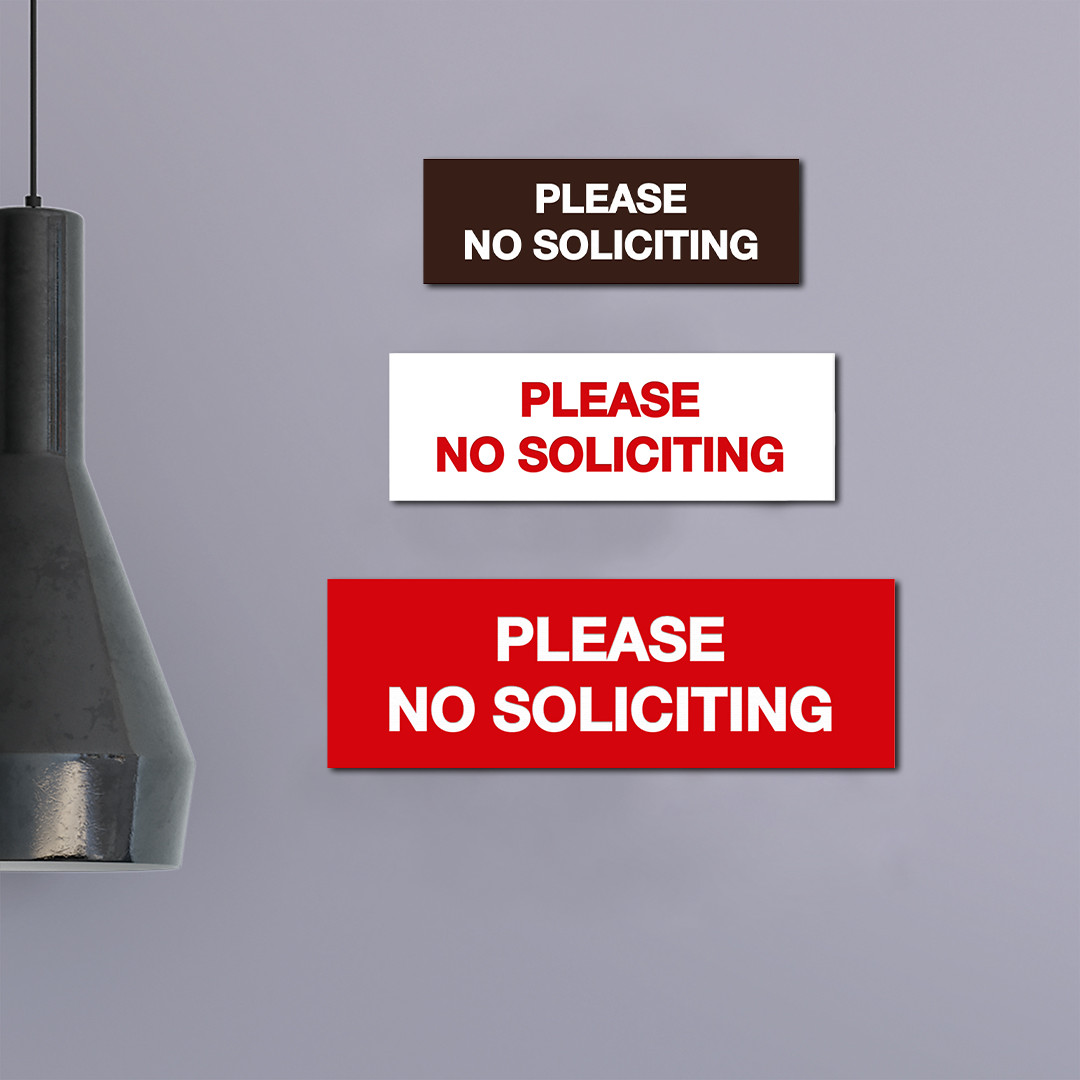 Basic Please No Soliciting Sign