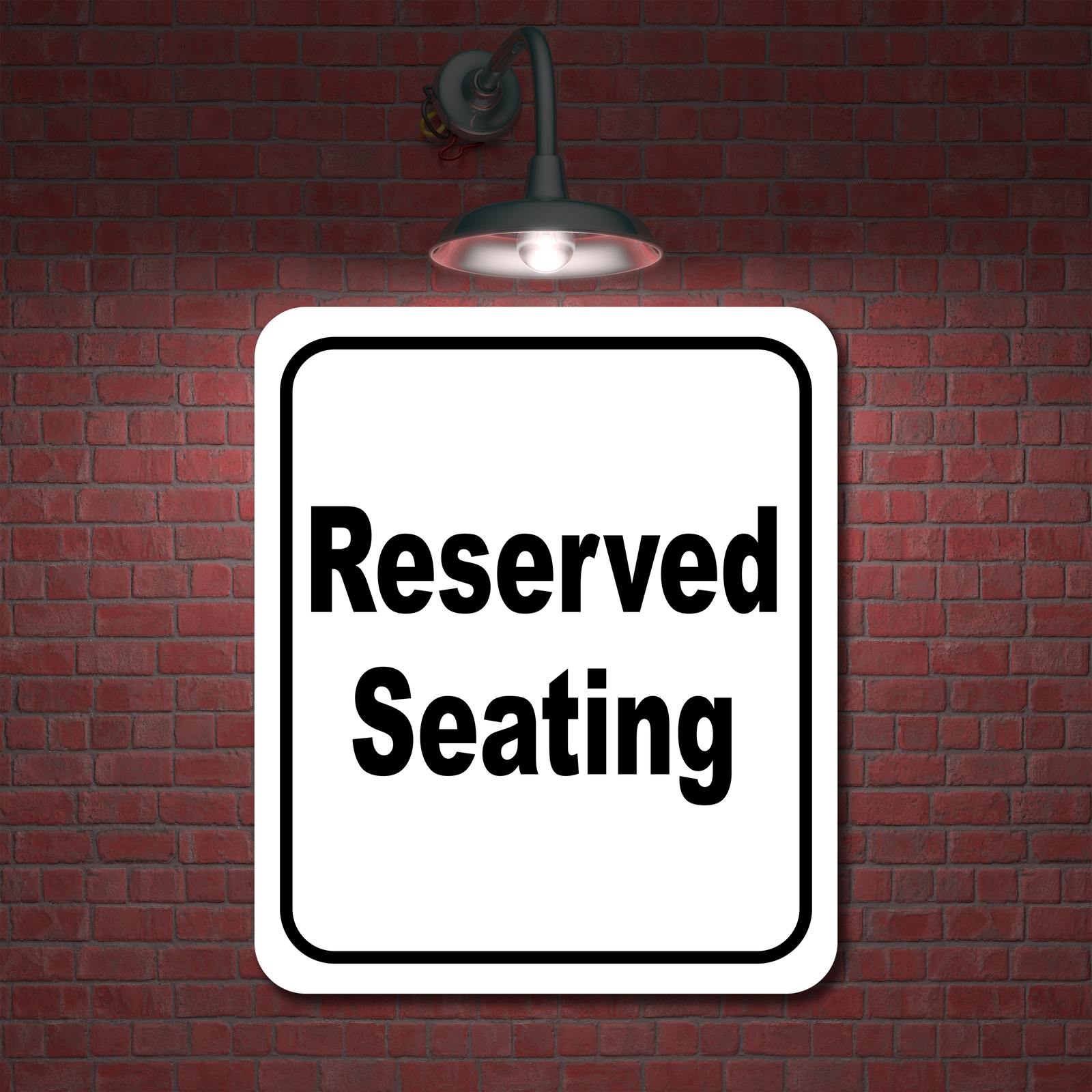 Reserved seating classic Aluminum Composite Sign