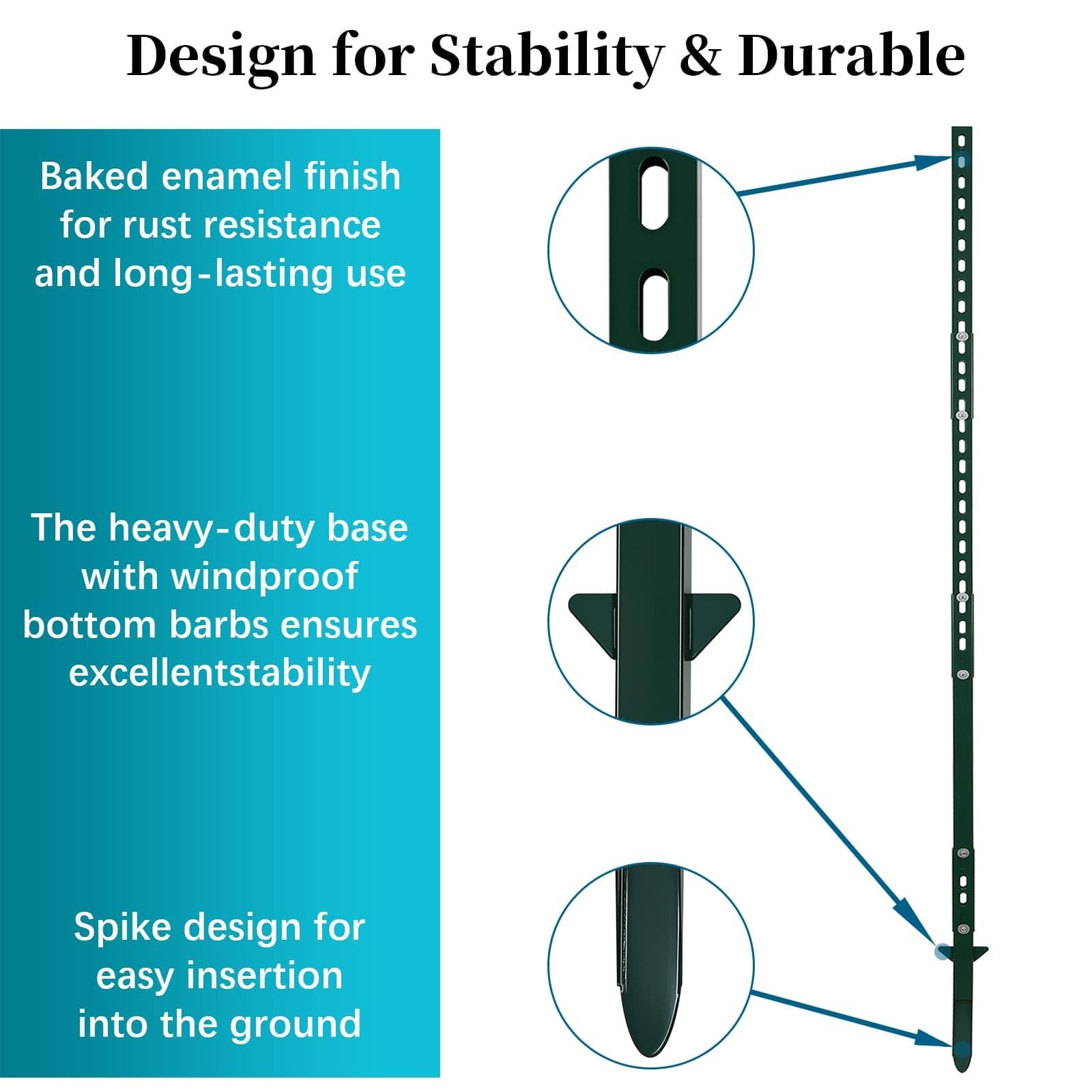 6&prime; Tall DIY Reserved Parking Sign 12×18 Inch Reflective Aluminum Stake Green