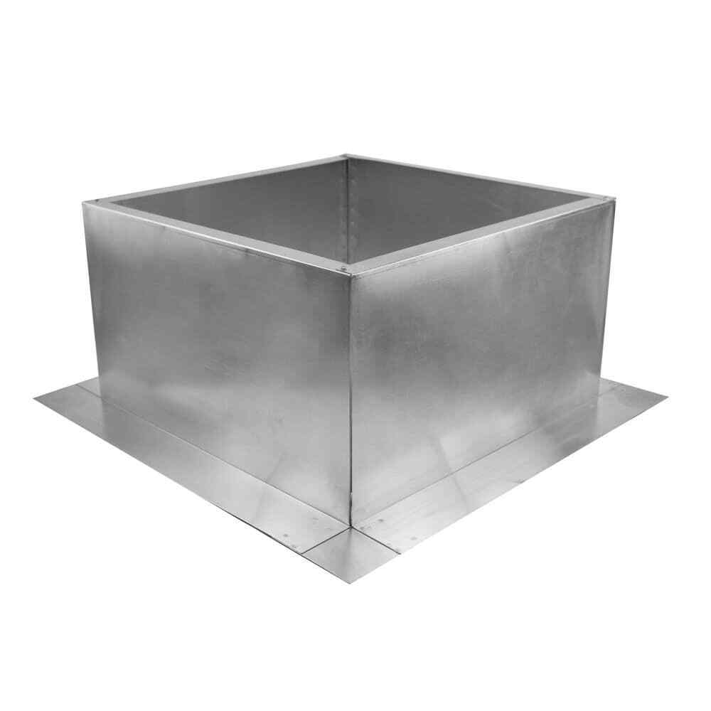 Aluminum Preassembled Roof Curb Box Is 21 In. Wide X 21 In. Long X 12 In. High