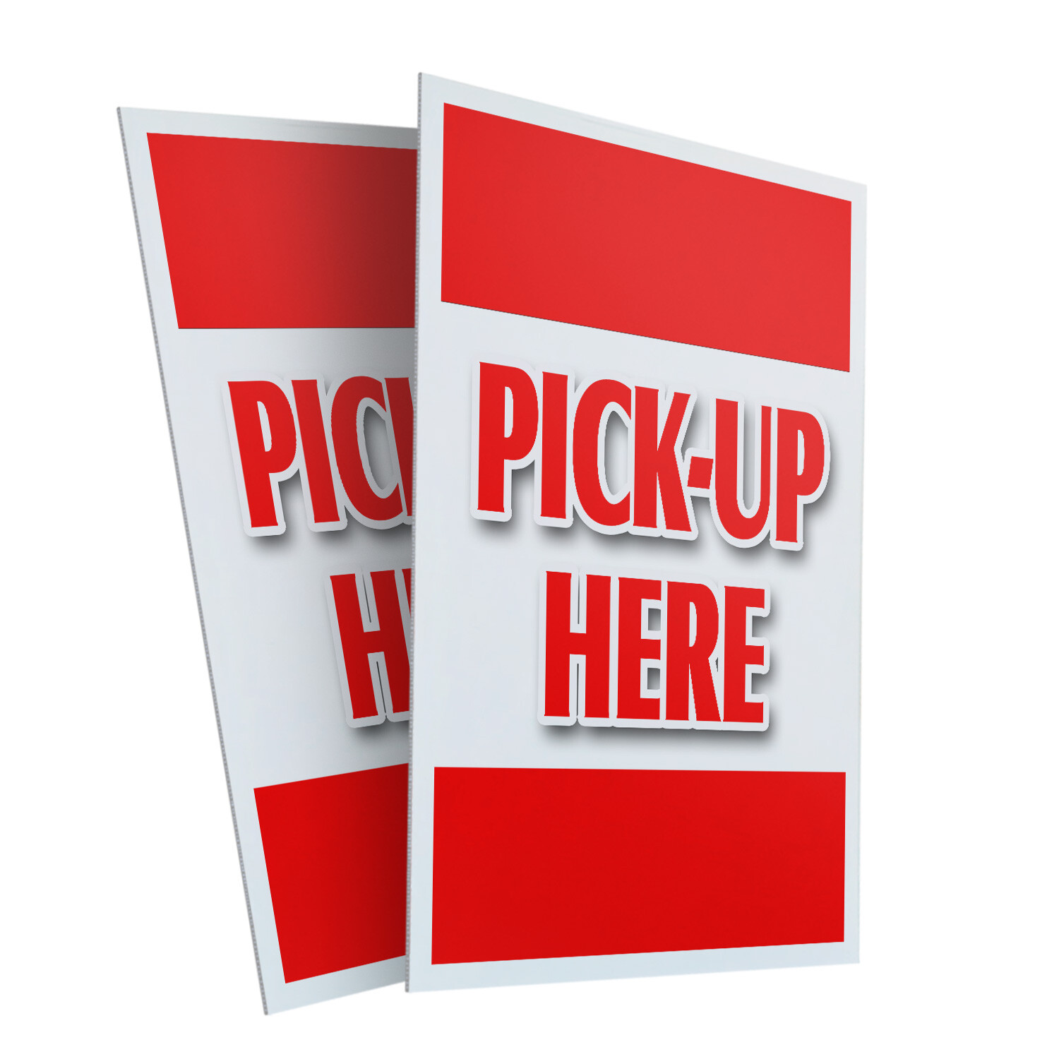 Pick-up Here 24&Prime; x 36&Prime; 2 Pack Of Store Sign Plastic Or Decal