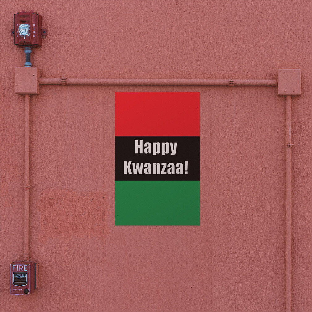 Door Decals Vertical Vinyl Stickers Multiple Sizes Happy Kwanzaa Corn Vinyl