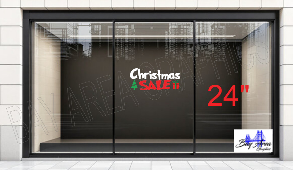 Christmas SALE Vinyl Window Sign Exterior Waterproof Oracal 651 made in USA