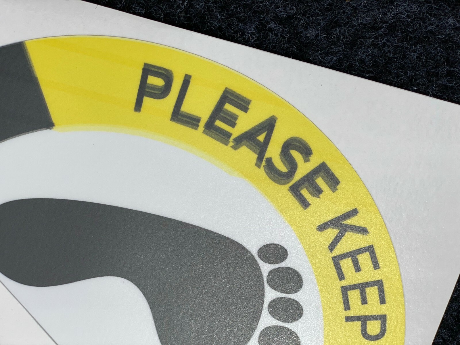Social Distancing Floor Stickers Carpet 20 Pack With Minor Defects Vinyl Signs