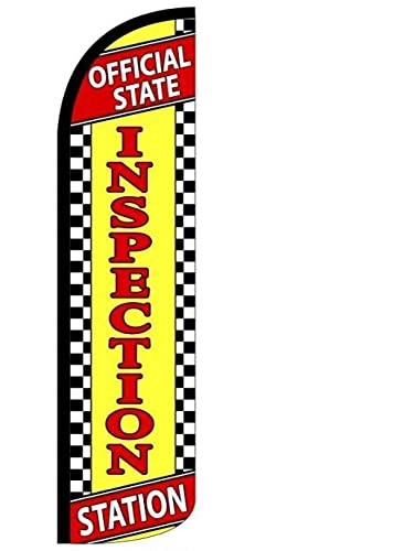 4 less Co OFFICIAL STATE INSPECTION STATION Swooper Feather Flag Windless Banner