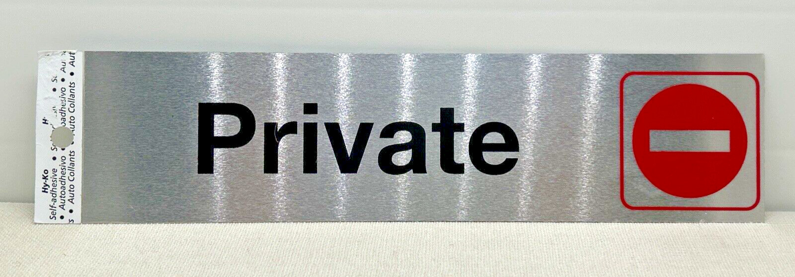 Private Sticker Decal Self Adhesive Aluminum Sign Business Building Door 8&Prime; x 2&Prime;