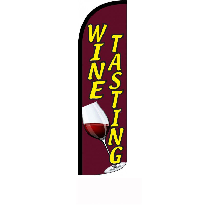 Wine Tasting Flag Flutter Feather Banner Swooper Windless