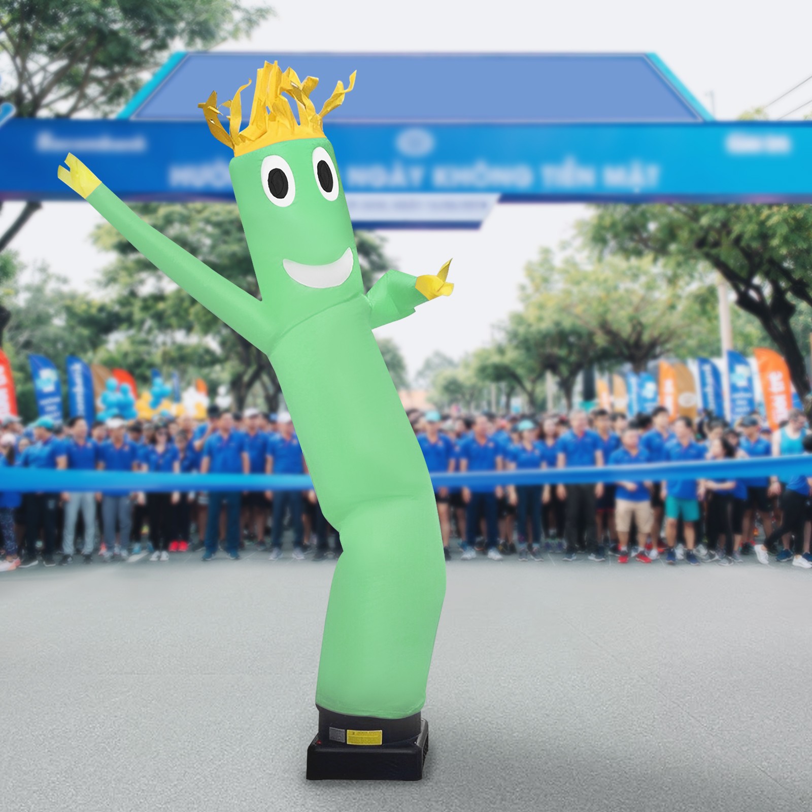 3m/10ft Advertising Inflatable Tube Men, Waving Inflatable Tube Guy