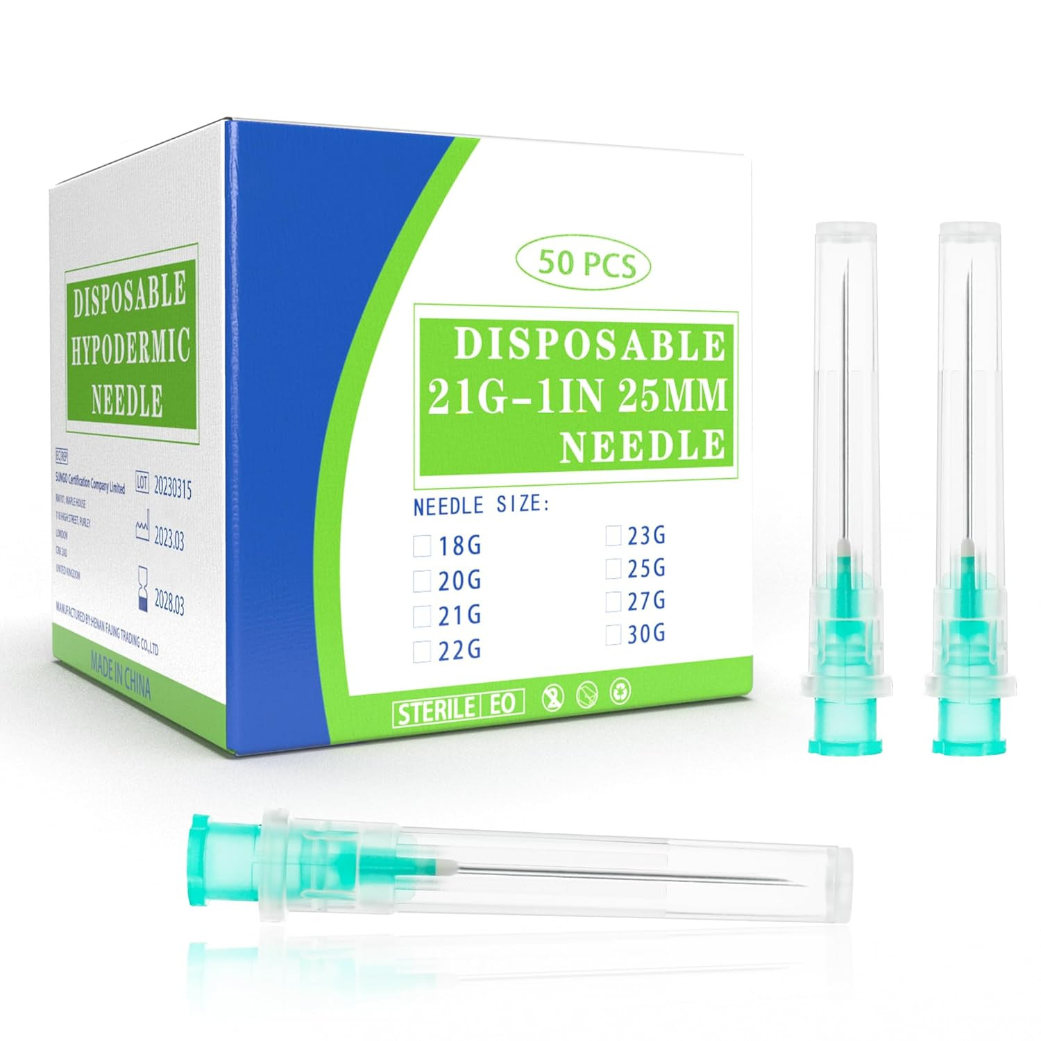 30 Gauge 1/2 Inch Disposable Needles with Caps – Luer Lock Lab Dispensing Access