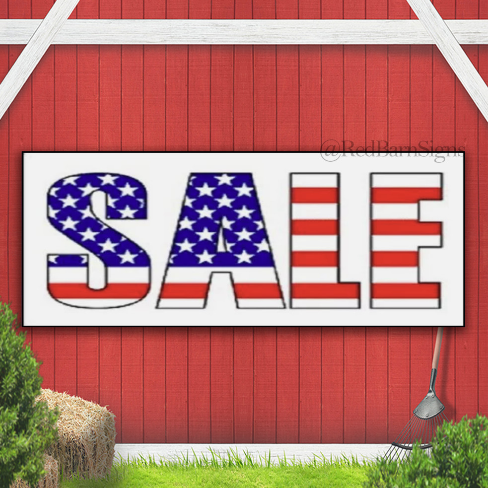 SALE Red White Blue Store Advertising Banner Business Sign