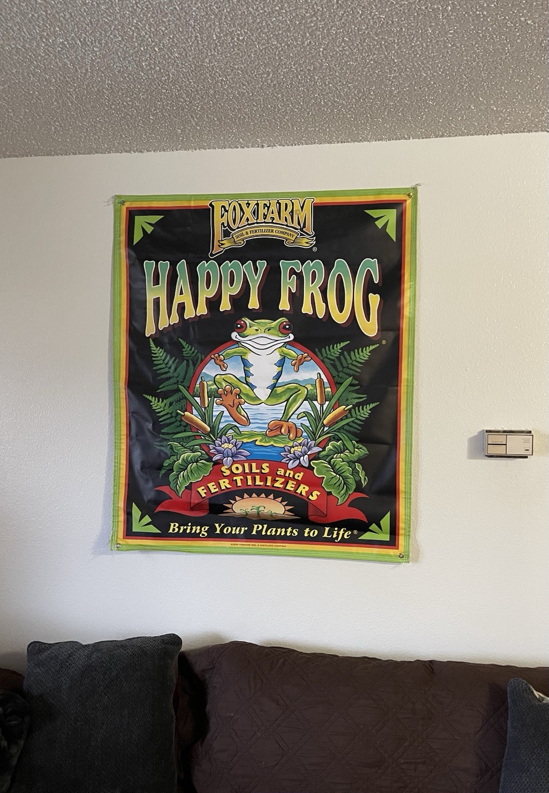 Advertising Authentic Banner Sign Hydro, Cannabis, Fox Farm, Happy Frog