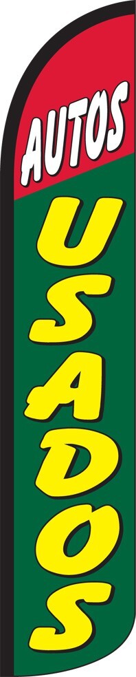 Autos Usados 15&prime; Tall Windless Swooper Feather Banner Flag & Pole Kit