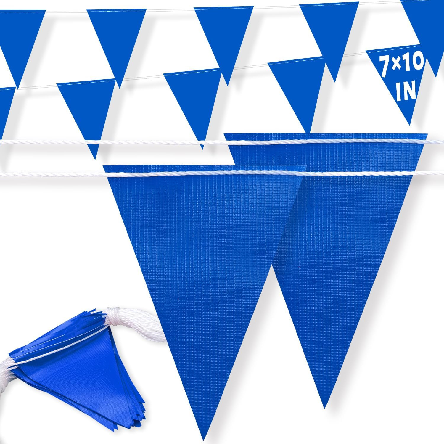 105Ft Pennant Banner Flags, 7X10 Orange 45 Pcs High Visibility Safety Flagging o