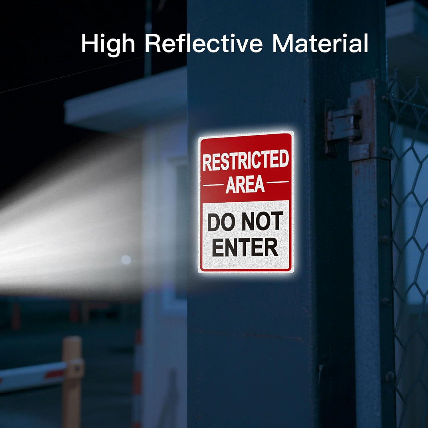 Do Not Enter Sign, Restricted Area 2 Pack 7X10 Inch | Durable Reflective Vinyl S
