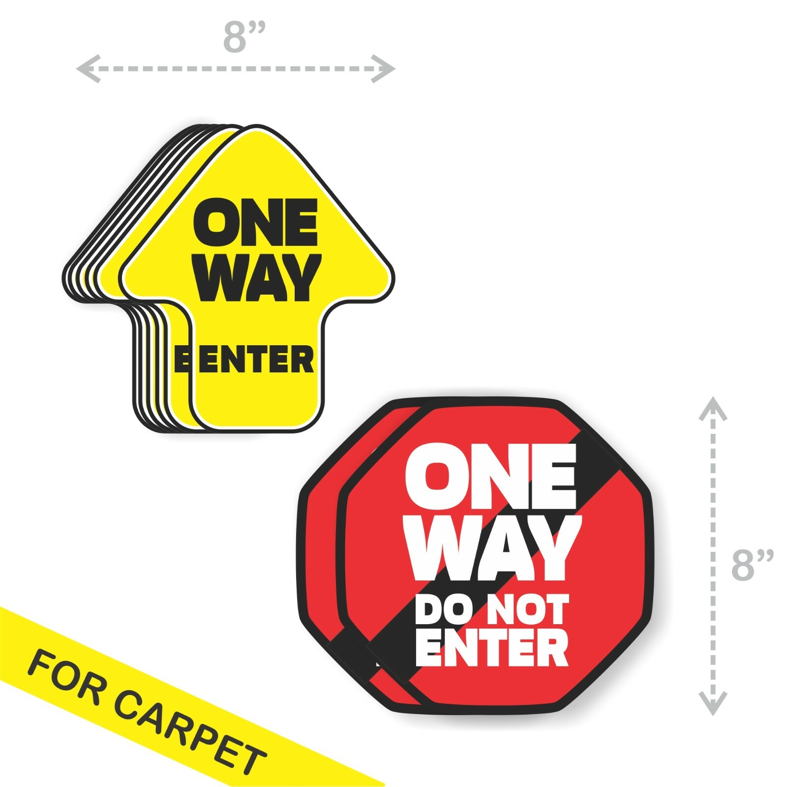 Arrow Do Not Enter Social Distancing Floor Decal Carpet 20 Pack School Vinyl